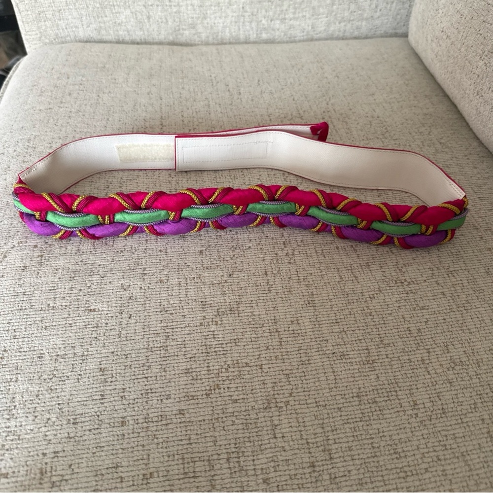 80’s Vibrant Multicolor braided knot  Belt